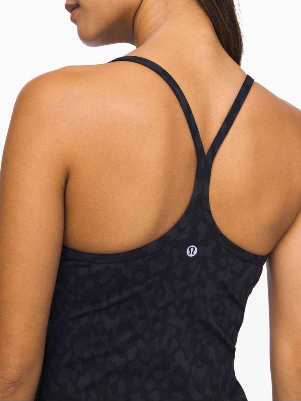 lululemon athletica Black Printed Racerback Tank